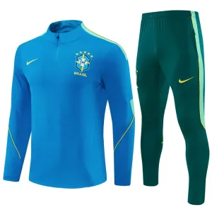 Brazílie Tréninková Souprava s Mikinou na 1/4 Zip 2026/27 Modrá