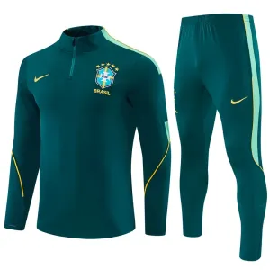 Brazílie Tréninková Souprava s Mikinou na 1/4 Zip 2026/27 Zelená