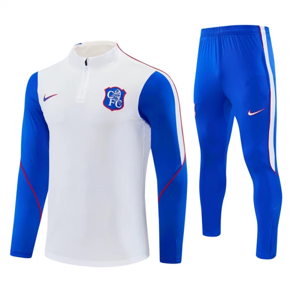 Chelsea Tréninková Souprava s Mikinou na 1/4 Zip 2026/27 Bílá