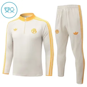 FC Bayern Mnichov Dětský Tréninková Souprava s Mikinou na 1/4 Zip 2026/27 Bílá