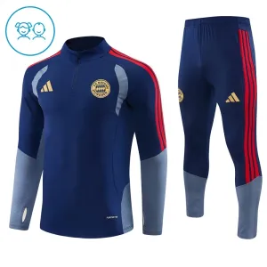 FC Bayern Mnichov Dětský Tréninková Souprava s Mikinou na 1/4 Zip 2026/27 Modrá