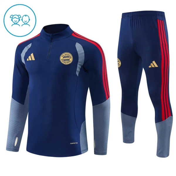 FC Bayern Mnichov Dětský Tréninková Souprava s Mikinou na 1/4 Zip 2026/27 Modrá FC Bayern Mnichov Dětský Tréninková Souprava s Mikinou na 1/4 Zip 2026/27 Modrá