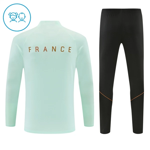 Francie Dětský Tréninková Souprava s Mikinou na 1/4 Zip 2026/27 Bílá