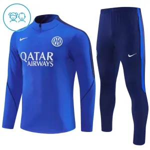 Inter Milán Dětský Tréninková Souprava s Mikinou na 1/4 Zip 2026/27 Modrá