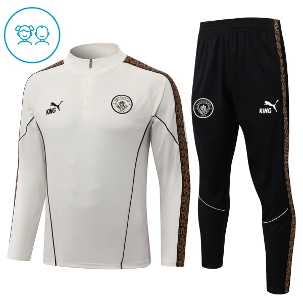 Manchester City Dětský Tréninková Souprava s Mikinou na 1/4 Zip 2026/27 Šedá Manchester City Dětský Tréninková Souprava s Mikinou na 1/4 Zip 2026/27 Šedá