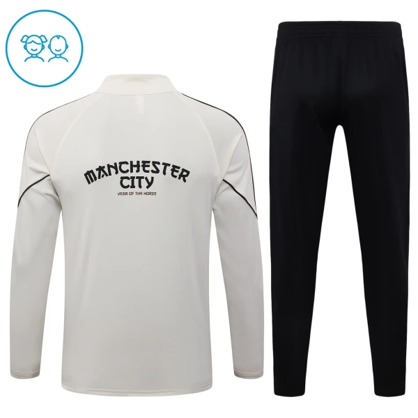 Manchester City Dětský Tréninková Souprava s Mikinou na 1/4 Zip 2026/27 Šedá