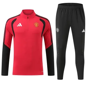 Manchester United Tréninková Souprava s Mikinou na 1/4 Zip 2026/27 Červená