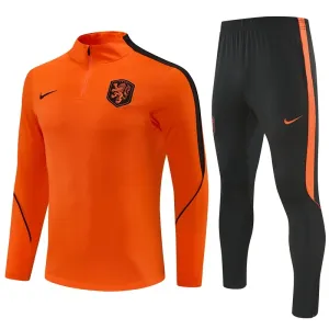 Nizozemsko Tréninková Souprava s Mikinou na 1/4 Zip 2026/27 Oranžová