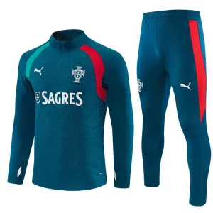 Portugalsko Tréninková Souprava s Mikinou na 1/4 Zip 2026/27 Modrá