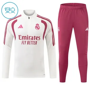 Real Madrid Dětský Tréninková Souprava s Mikinou na 1/4 Zip 2026/27 Bílá