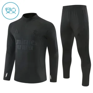 Real Madrid Dětský Tréninková Souprava s Mikinou na 1/4 Zip 2026/27 Černá