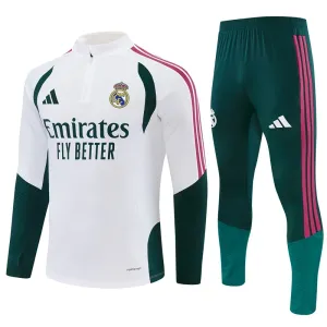 Real Madrid Tréninková Souprava s Mikinou na 1/4 Zip 2026/27 Bílá