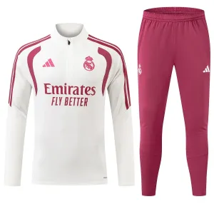 Real Madrid Tréninková Souprava s Mikinou na 1/4 Zip 2026/27 Bílá