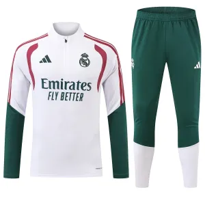 Real Madrid Tréninková Souprava s Mikinou na 1/4 Zip 2026/27 Bílá