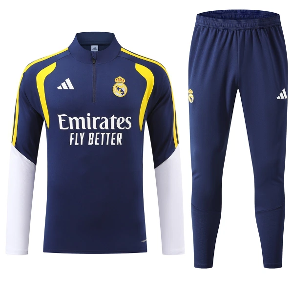 Real Madrid Tréninková Souprava s Mikinou na 1/4 Zip 2026/27 Modrá