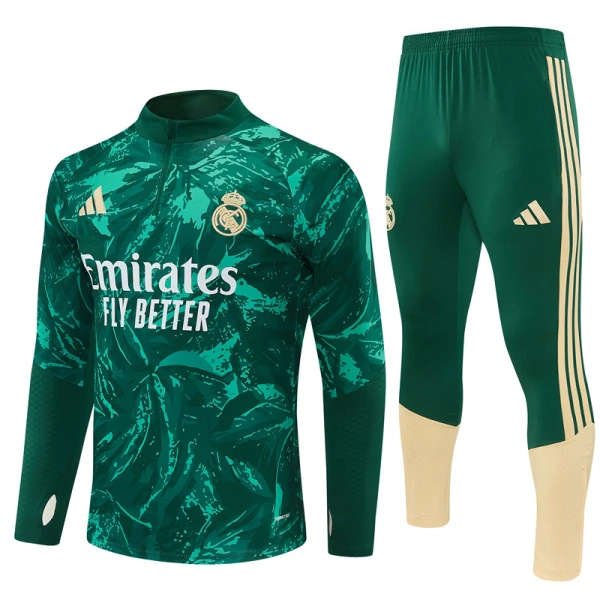 Real Madrid Tréninková Souprava s Mikinou na 1/4 Zip 2026/27 Zelená