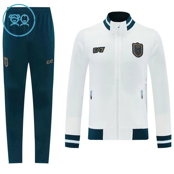 SSC Napoli Dětský Tréninková Bunda Souprava 2026/27 Bílá SSC Napoli Dětský Tréninková Bunda Souprava 2026/27 Bílá