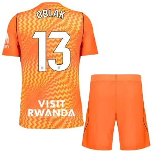 Atlético Madrid Jan Oblak 13 Dětský Brankářské Dres 2026/27 Oranžová