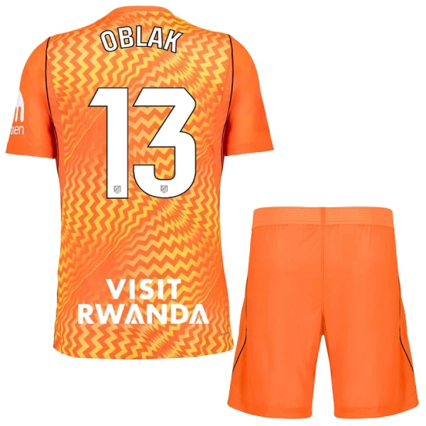 Atlético Madrid Jan Oblak 13 Dětský Brankářské Dres 2026/27 Oranžová Atlético Madrid Jan Oblak 13 Dětský Brankářské Dres 2026/27 Oranžová