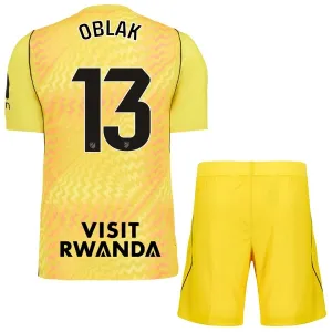 Atlético Madrid Jan Oblak 13 Dětský Brankářské Dres 2026/27 Žlutá